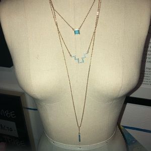3 tiered chain necklace